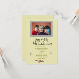 Grandmother's birthday  card