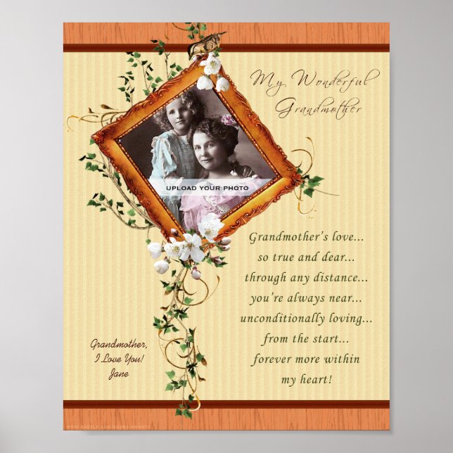 Grandmother's Love Lily 8x10 Personalised Print (Front)