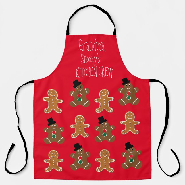 Grandmother's Personalized Christmas Aprons (Front)