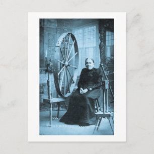Grandmother's Spinning Wheel Louis Pesha Postcard
