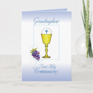 Grandnephew First Communion, Chalice with Host Card