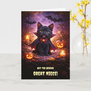 Grandniece or Great Niece Happy Halloween Vampire Card