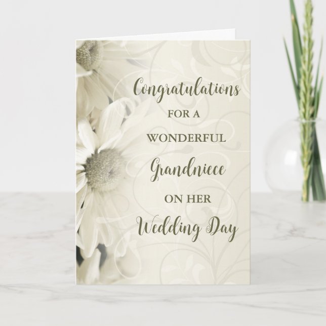 Grandniece Wedding Day Congratulations Card (Front)