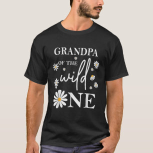 Grandpa 1st Birthday Wild One Daisy Flower Party F T-Shirt