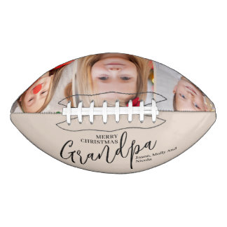 Grandpa 3 Photo Collage Grandad Merry Christmas Football