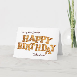 Grandpa, a Birthday card for a cookie lover