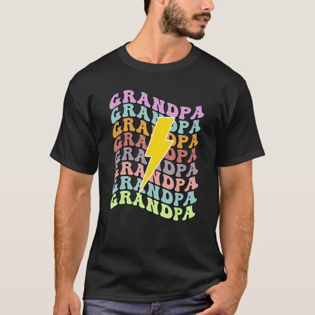 Grandpa Aesthetic Preppy For Grandparent Day T-Shirt (Front)
