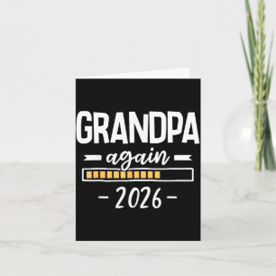 Grandpa again est 2026 2nd baby pregnancy reveal  card