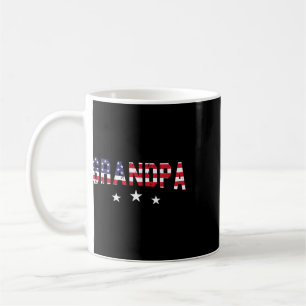 Grandpa American Flag 4th Of July Vintage Patrioti Coffee Mug