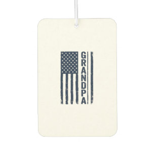 Grandpa American Flag Distressed Patriotic Design_ Car Air Freshener