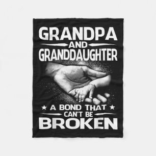 Grandpa And Granddaughter A Bond That Can't Be Bro Fleece Blanket