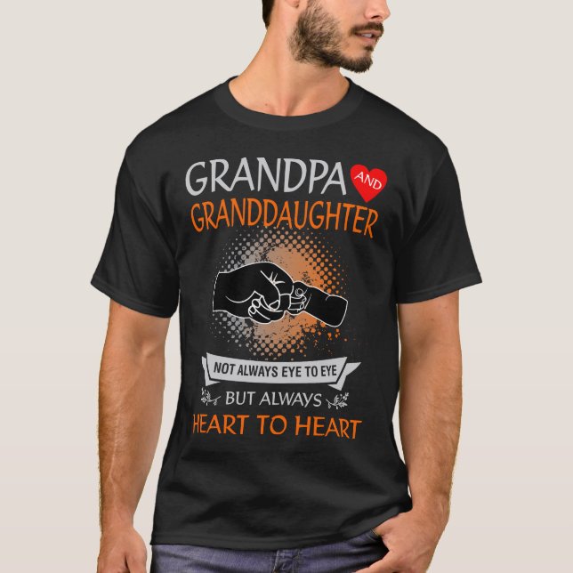 Grandpa And GrandDaughter Not Always Eye To Eye Bu T-Shirt (Front)
