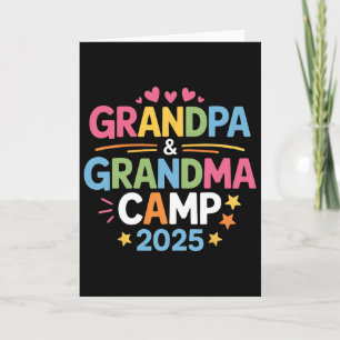 Grandpa And Grandma Camp 2025 Family Vacation Summ Card