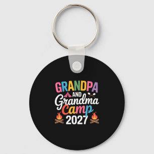 Grandpa and grandma camp 2027 grandparents camping key ring