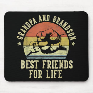 Grandpa and Grandson Best Friends for Life Funny G Mouse Pad
