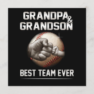 Grandpa And Grandson Best Team Ever Invitation