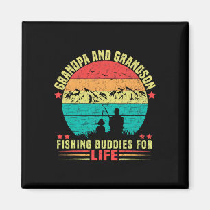Grandpa And Grandson Fishing Buddies For Life 1 Magnet