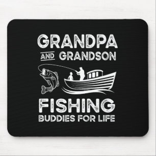 Grandpa And Grandson Fishing Buddies For Life Gift Mouse Pad