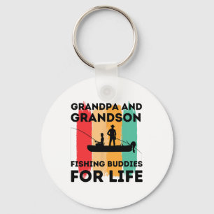 Grandpa And Grandson Fishing Buddies For Life Key Ring