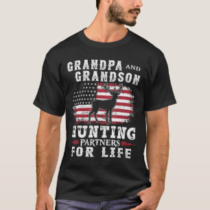 Grandpa And Grandson Hunting Partners For Life Ame T-Shirt