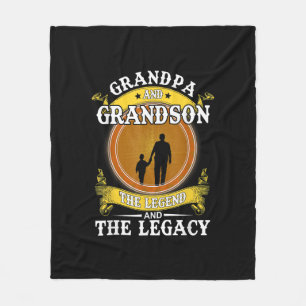 Grandpa And Grandson The Legend And The Legacy Fleece Blanket