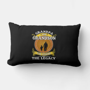 Grandpa And Grandson The Legend And The Legacy Lumbar Cushion