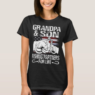 grandpa and Son Matching Shirts Fishing Partners f