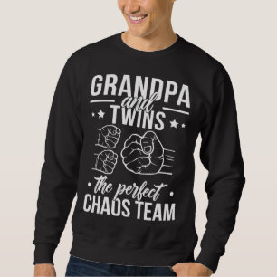 Grandpa And Twins Twin Grandpa Of Twins Twin Grand Sweatshirt