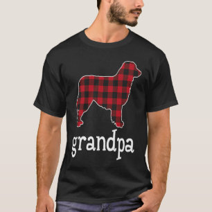 Grandpa Australian Shepherd Christmas Red Plaid Au T-Shirt