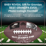 Grandpa Baby Reveal Pregnancy Announcement Football<br><div class="desc">Grandpa Baby Reveal Pregnancy Announcement First Grandchild Create Your Own 2 Photos Collage Keepsake Football. You know he'll be the best granddad ever. Personalised one of a kind unique create your own custom 2 photo collage fun keepsake football to tell him he's going to be a grand papa for the...</div>