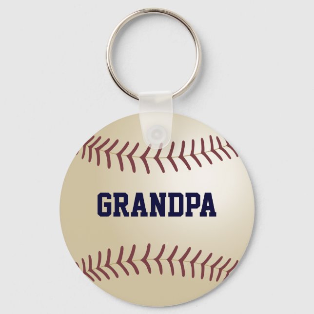 Grandpa Baseball Keychain (Front)
