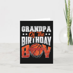 Grandpa basketball birthday Boy Family Baller b-da Card