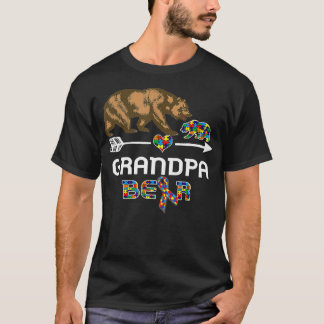 Grandpa Bear Autism Awareness  Autism Grandpa T-Shirt