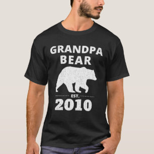 Grandpa Bear Est 2010 Vintage Bear For Grandfathe T-Shirt