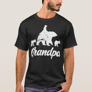 Grandpa Bear Funny Fathers Day Dada Grandfather Pu T-Shirt