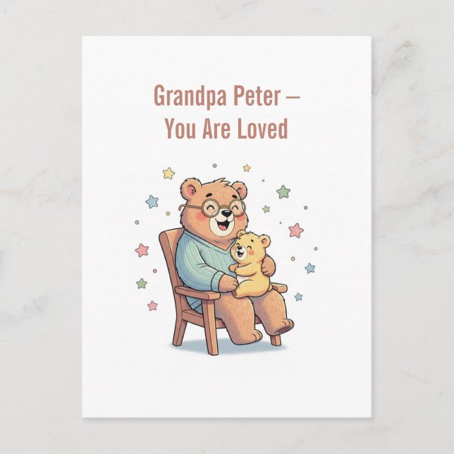 Grandpa Bear Greeting Card (Front)