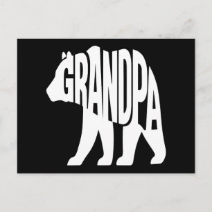 Grandpa Bear Holiday Postcard