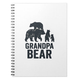Grandpa Bear Vintage Engraving Family Bear Shirt D Notebook