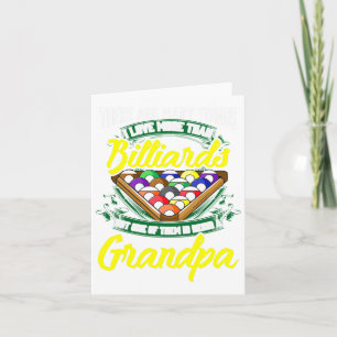 Grandpa Billiards Pool Game Player Ll Stick Papa G Card