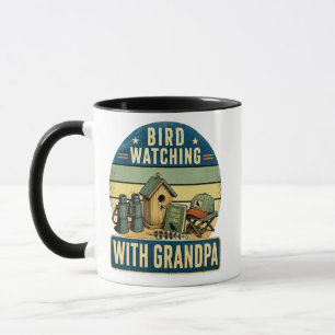 Grandpa Bird Watching Gift Vintage Mug