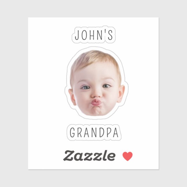 Grandpa Birthday, Baby Face Dady Gift, Custom Face (Sheet)
