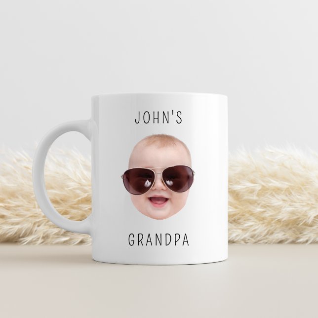 Grandpa Birthday, Baby Face Dady Gift, Custom Face Coffee Mug (Creator Uploaded)