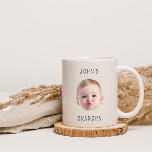 Grandpa Birthday, Baby Face Dady Gift, Custom Face Mug