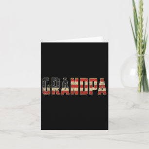 Grandpa Bold Patriotic American Flag Father’s Day Card