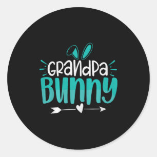 Grandpa Bunny Premium Tri-blend Classic Round Sticker