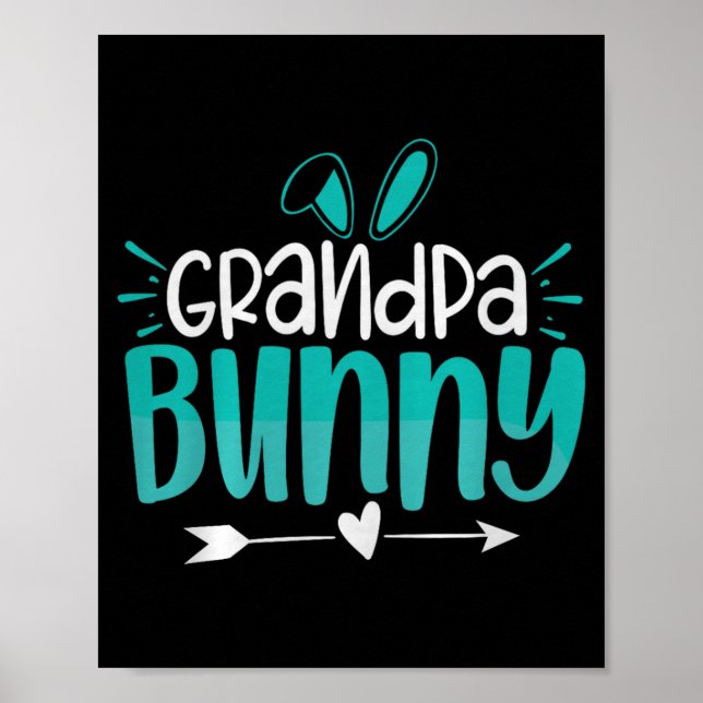 Grandpa Bunny Premium Tri-blend  Poster (Front)