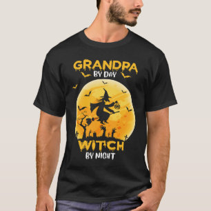 Grandpa By Day Witch By Night   Halloween Costume T-Shirt