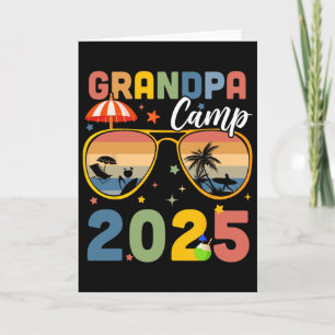 Grandpa Camp 2025 Summer Camping Vacation Card
