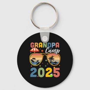 Grandpa Camp 2025 Summer Camping Vacation Key Ring