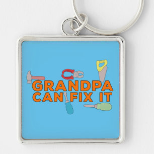 Grandpa Can Fix It Key Ring